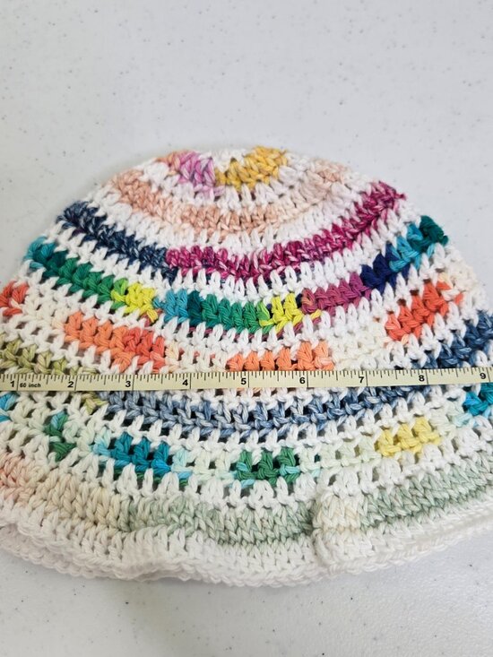 Scrap Crochet Bucket Hat: Multicolor Cotton Summer Beanie main image 6